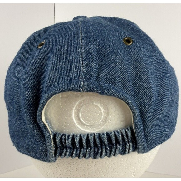 Vintage Tweety Bird Cap 90s Denim Hat Looney Tunes 100% Cotton Stretch Back - Picture 5 of 10